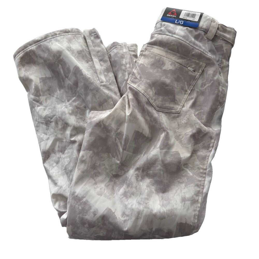 Gerry Stretch Snow Pant Women's Size Large WHITE CAMO Fleece Lined 1612192 New